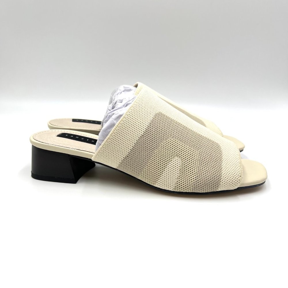 Sanctuary Size 6 Rumble Cream Griege Knit Slip On Slides Mules‎ Sandals Shoes